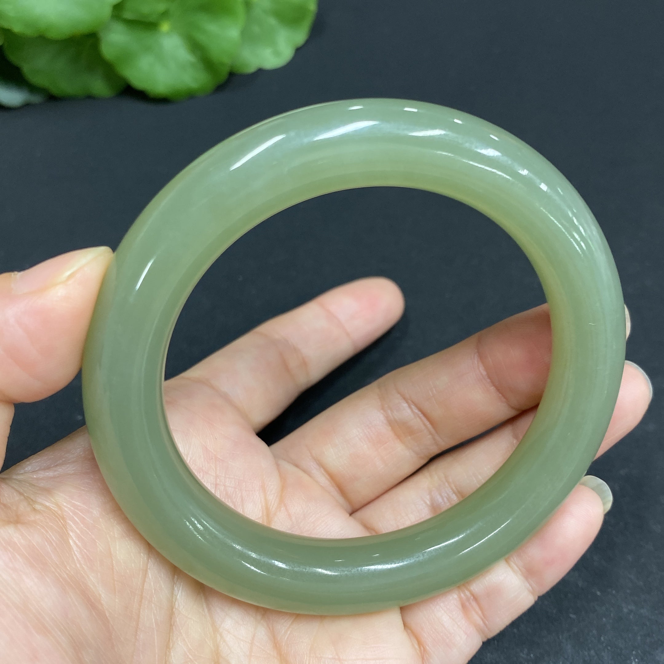 Hetian Jade Round Bracelet Size 57 Total Weight Approx. 60.2g