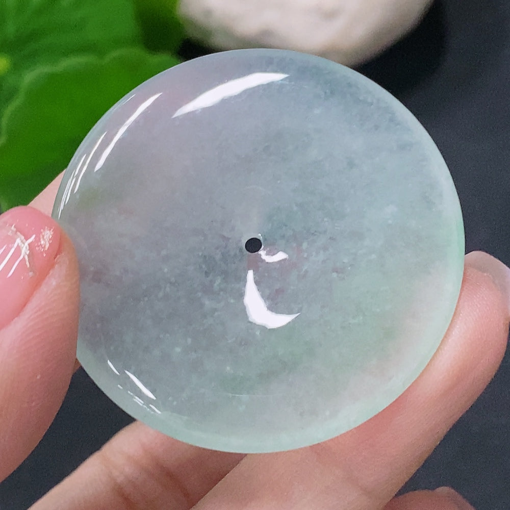 Jadeite Pendant Peace Buckle Total Weight Approximately 17.49g