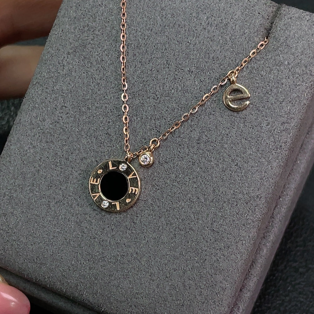 Agate Necklace Non-Diamond 18K Gold Total Weight Approx. 2.55g