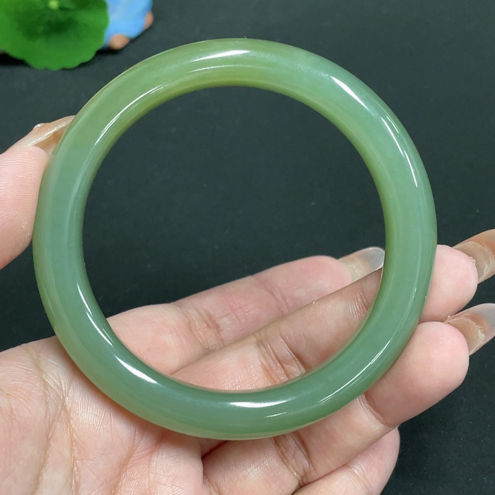 Hetian Jade Round Bracelet Size 59.9 Total Weight Approx. 55.4g
