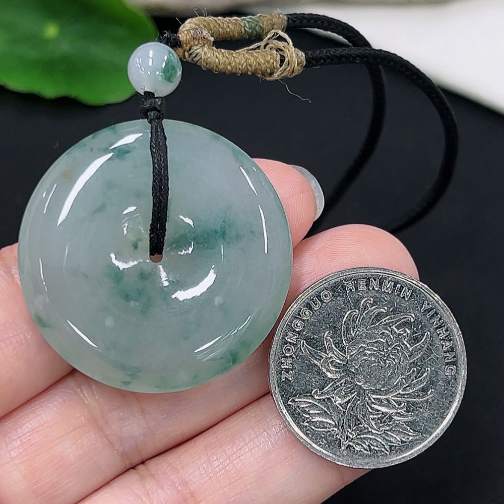 Jadeite Safety Buckle Pendant (Including Rope Weight)