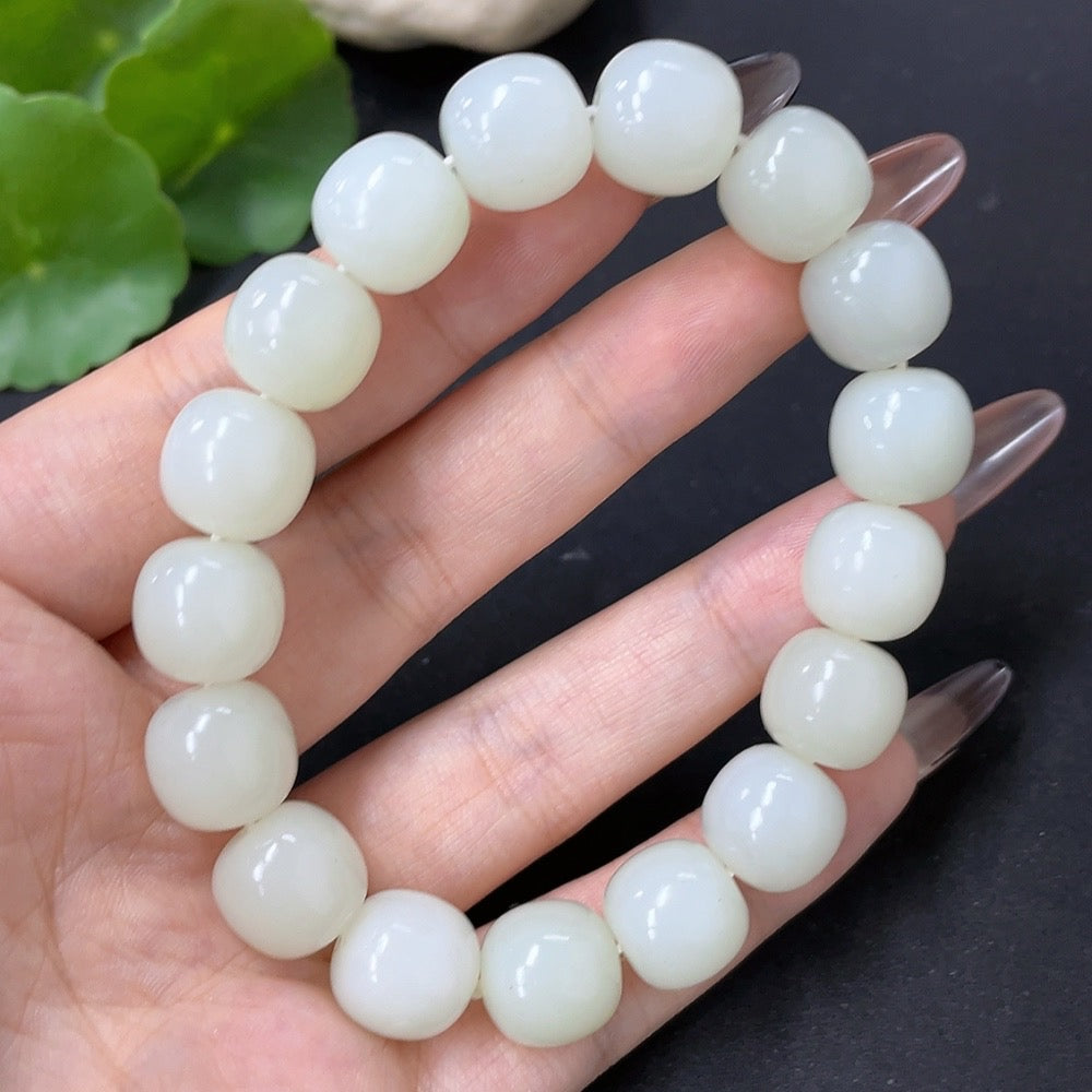 Hetian Jade Bracelet, approx. 11.5mm, total weight approx. 48.6g