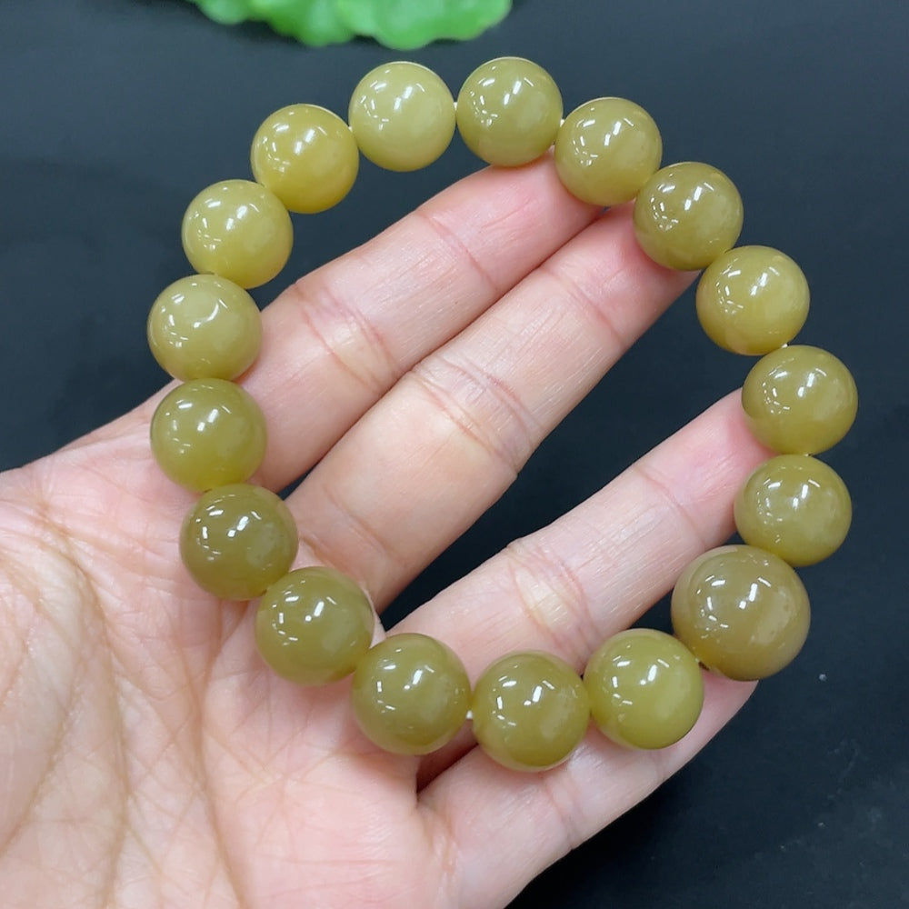 Hetian Jade Bracelet, Approx. 11.9mm, Total Weight Approx. 46.5g