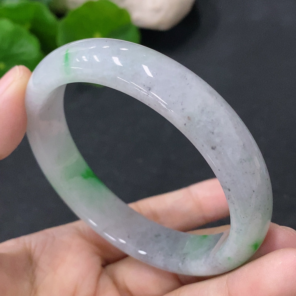Jadeite Round Bangle Size 55mm Total Weight Approximately 46.56g