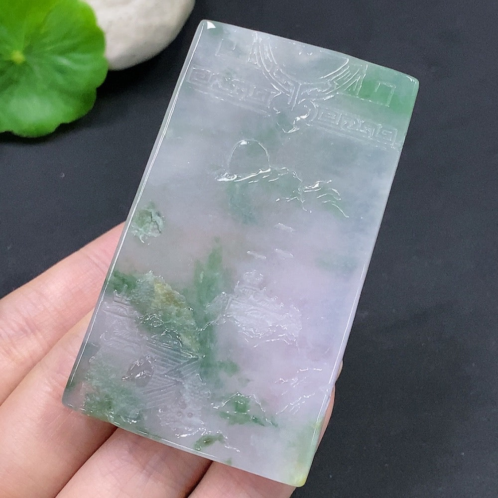 Jadeite Ascending Success Pendant, Total Weight Approx. 55.1g