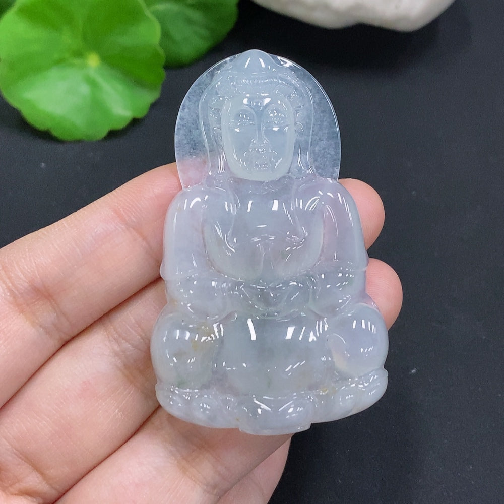 Jadeite Guanyin Pendant, . | Huiliu Certified