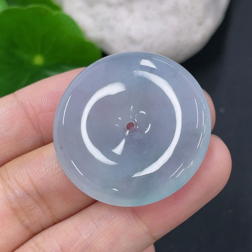 Jadeite Pendant Peace Buckle Total Weight Approx. 10.93g
