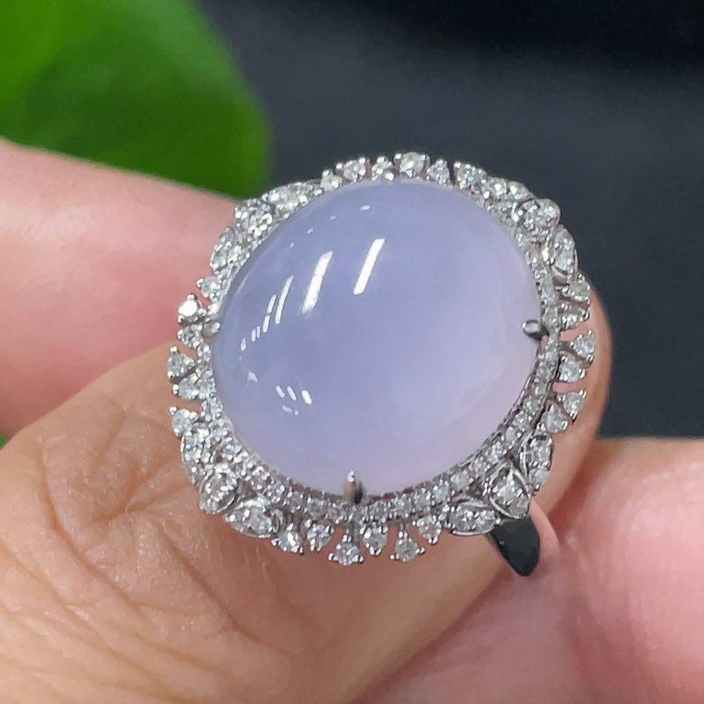 Jadeite gourd ring by HUILIU HQ in 18k gold with diamond inlays, size 13.5, featuring intricate jade and gold craftsmanship.
