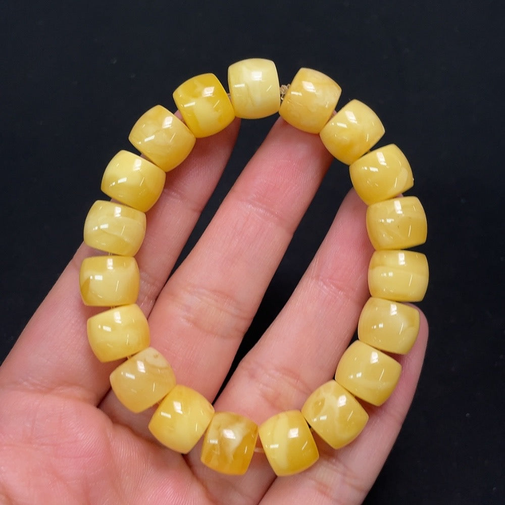 Amber Beeswax Beads Total Weight Approx.15.21g Size Approx.11.0mm