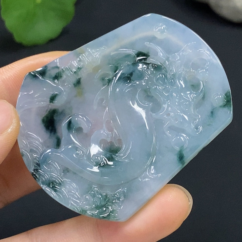 Jadeite Dragon Pendant Total Weight Approx. 24.5g
