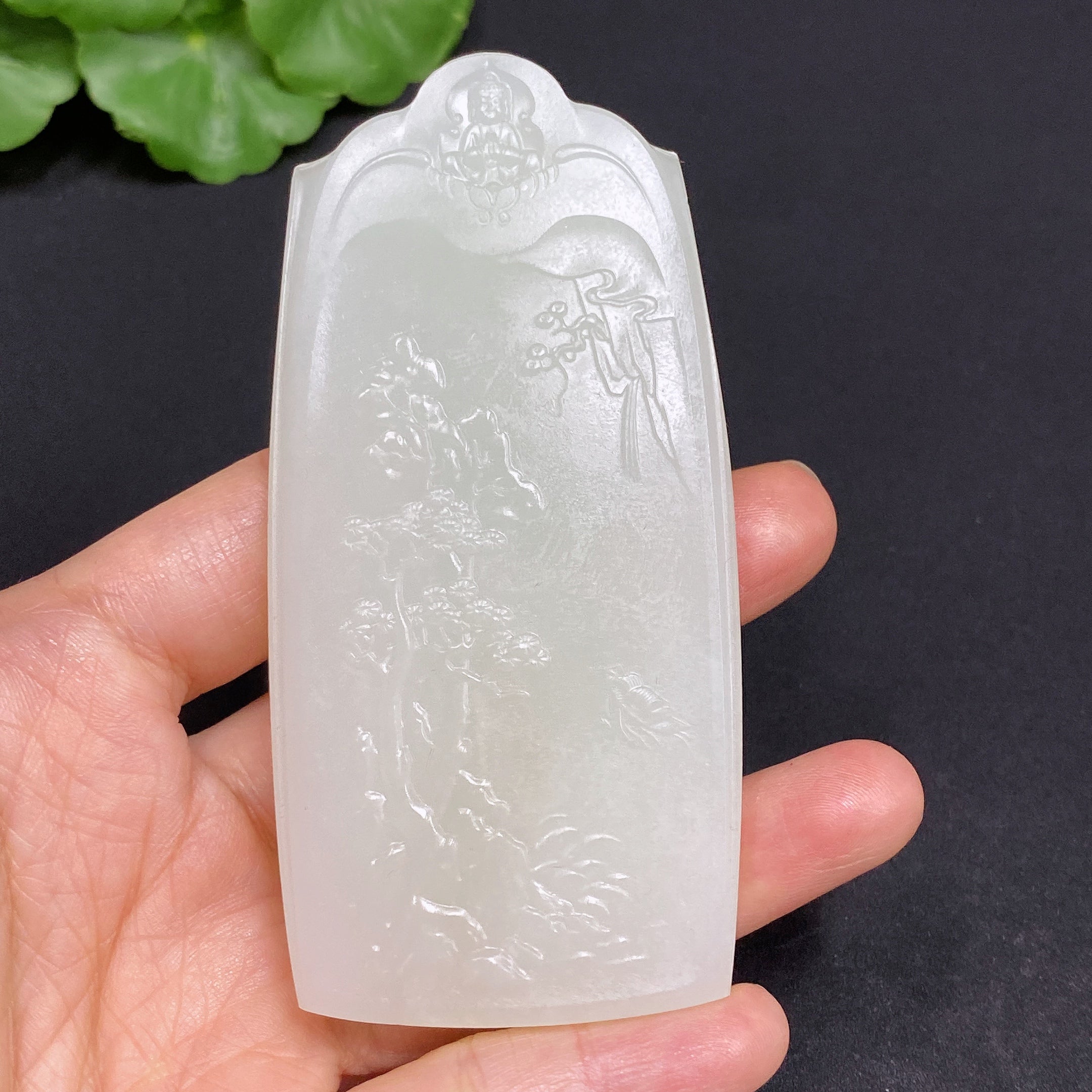 Hetian Jade Pendant Guanyin Total Weight Approx. 87.1g