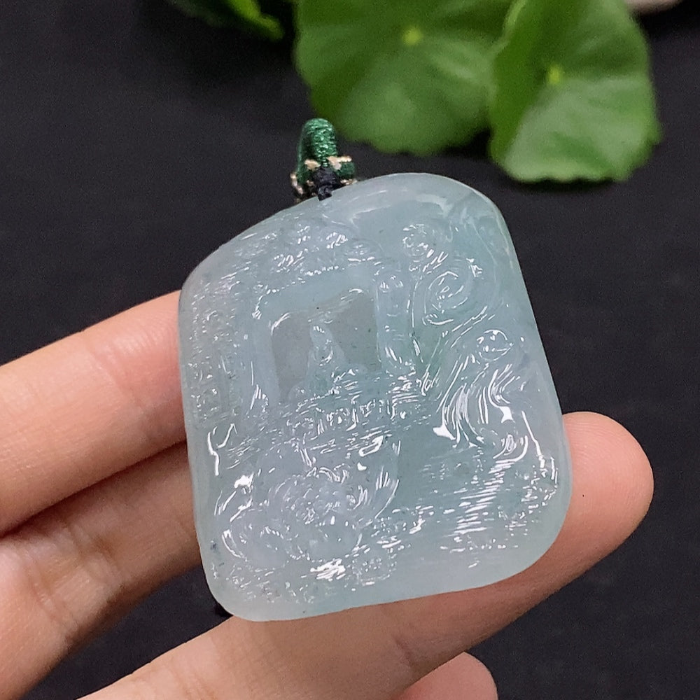 Jadeite Pendant Including Cord . | Huiliu Certified
