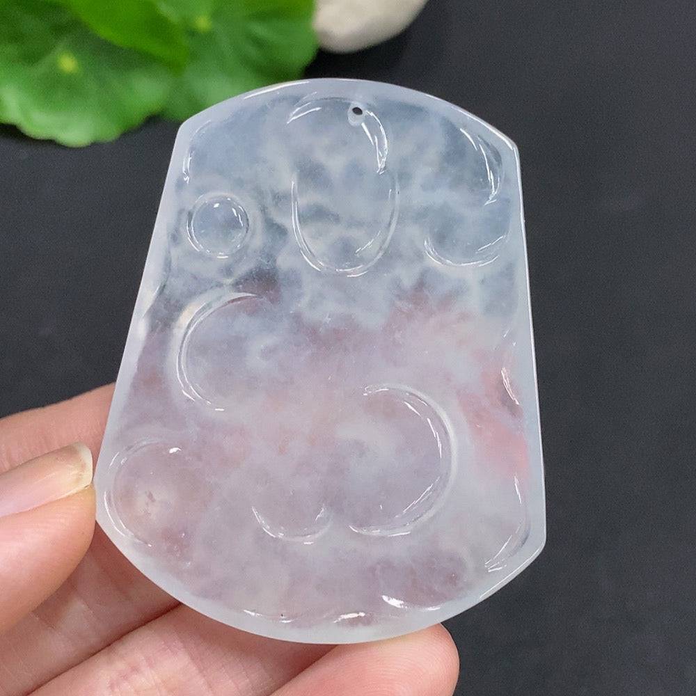 Jadeite dragon pendant from HUILIU HQ featuring a soaring dragon design across a jade pendant background.