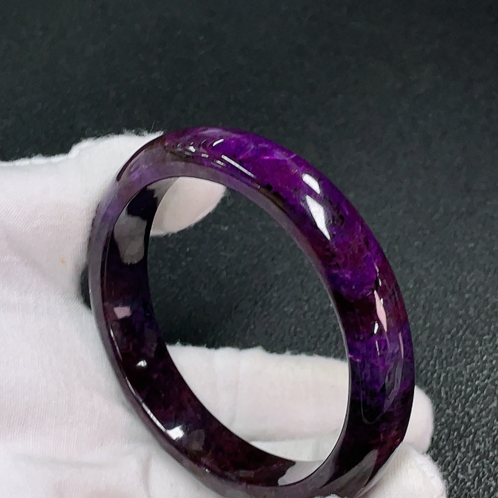 Sugilite Bracelet Purple Only with Other Mineral Components Total Weight Approx. 51.6g Size About 57.8mm (Mineral)