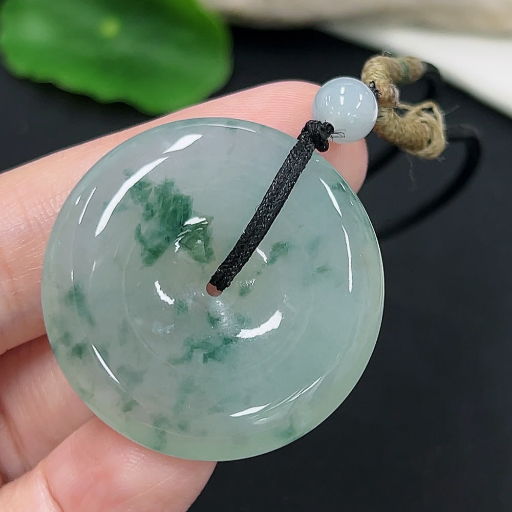Jadeite Safety Buckle Pendant (Including Rope Weight)