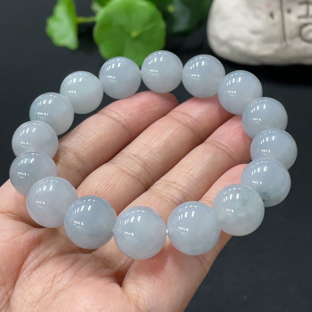 Jadeite Bracelet Size 12.9mm Approx. Total Weight 58.2g Approx.