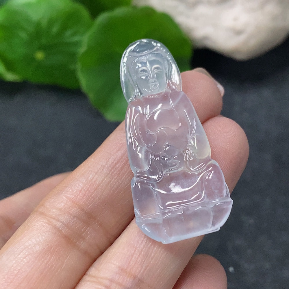 Jadeite Guanyin Pendant Total Weight Approx. 4.35g