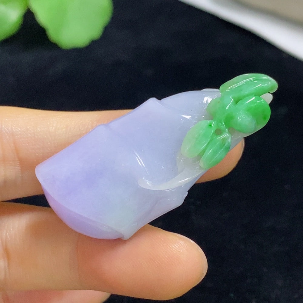 Jadeite Bamboo Pendant Total Weight Approx. 18.19g