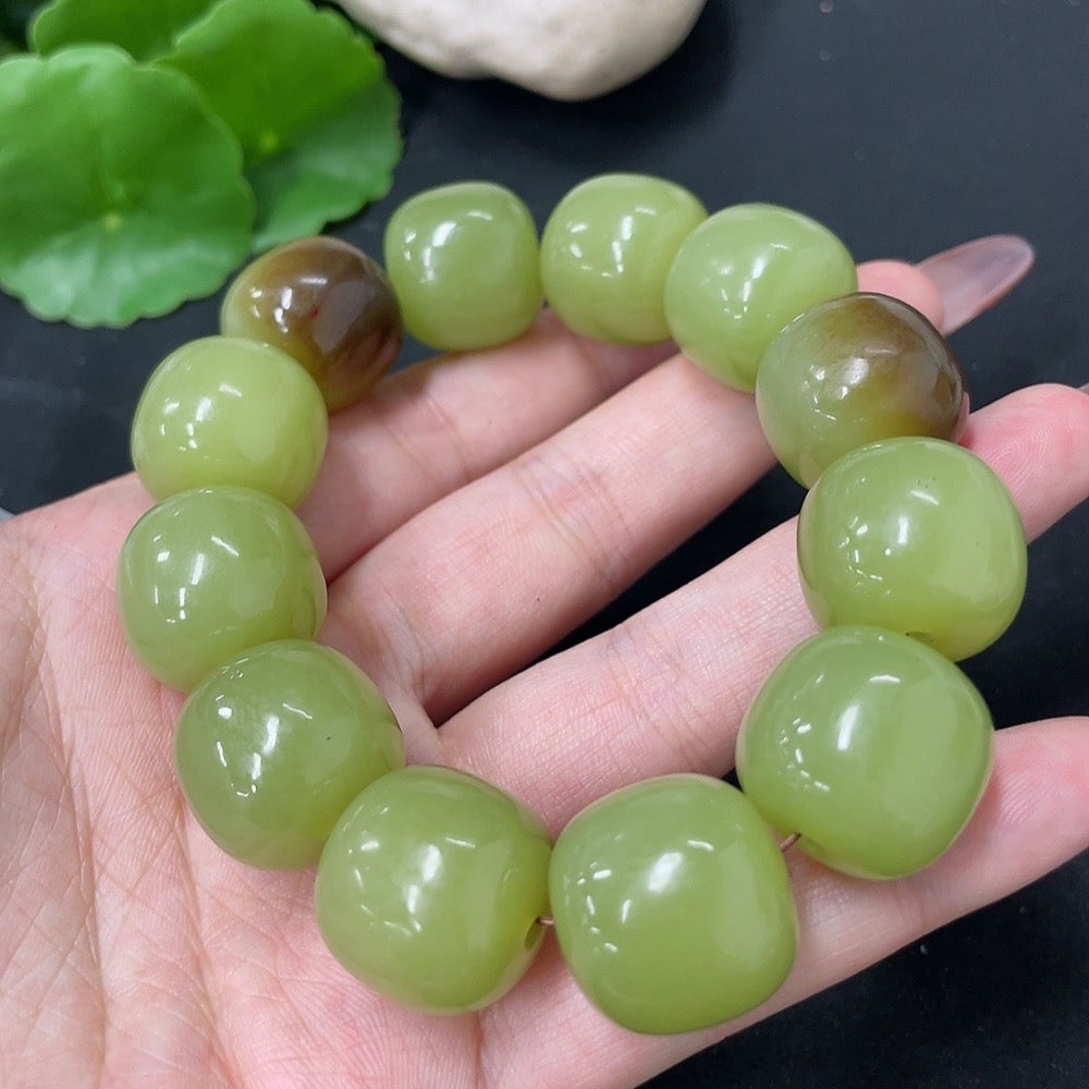 Hetian Jade Bracelet, Approx. 17.7mm, Total Weight Approx. 117.6g