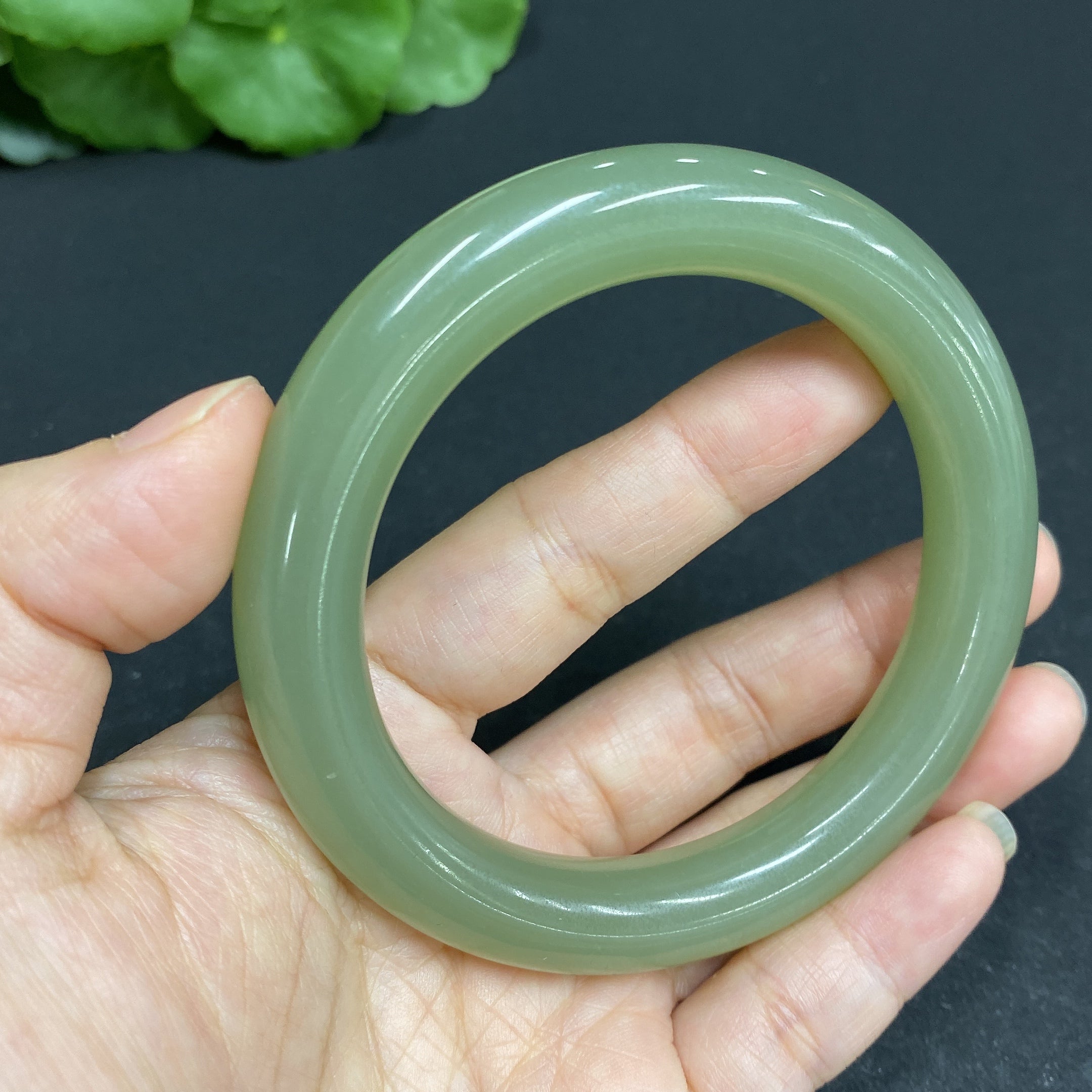 Hetian Jade Round Bracelet Size 57 Total Weight Approx. 60.2g
