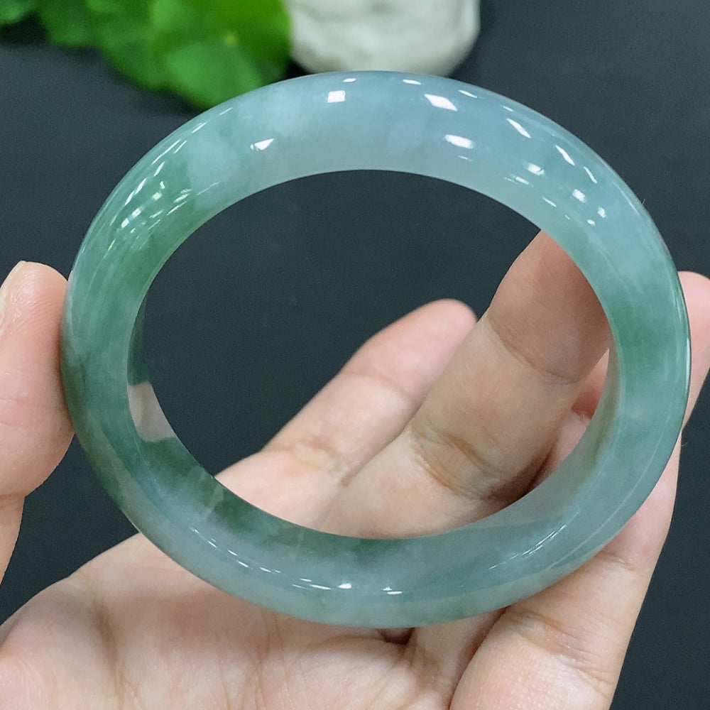 Jadeite Round Bracelet Size 55.2 Total Weight Approx. 55.9g