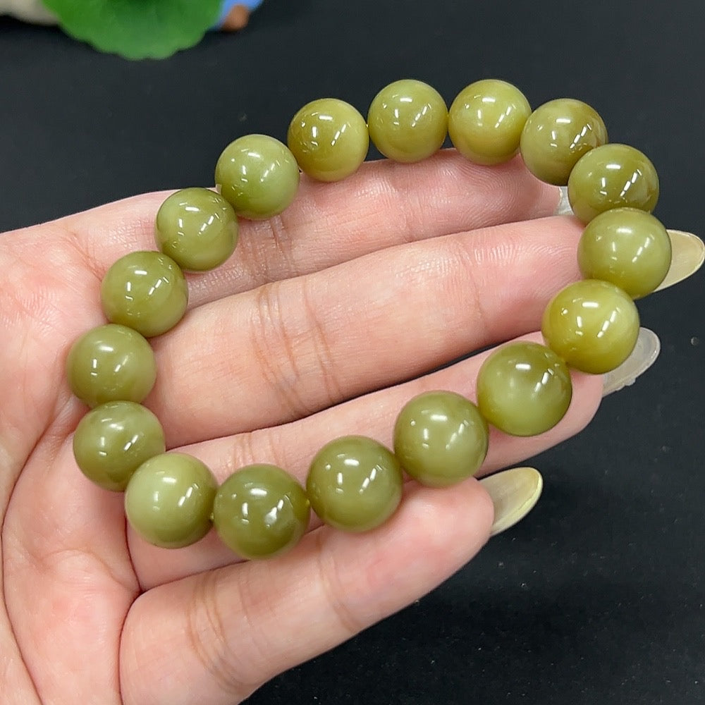 Hetian Jade Jasper Bracelet, approx. 11.6mm, total weight approx. 44.1g