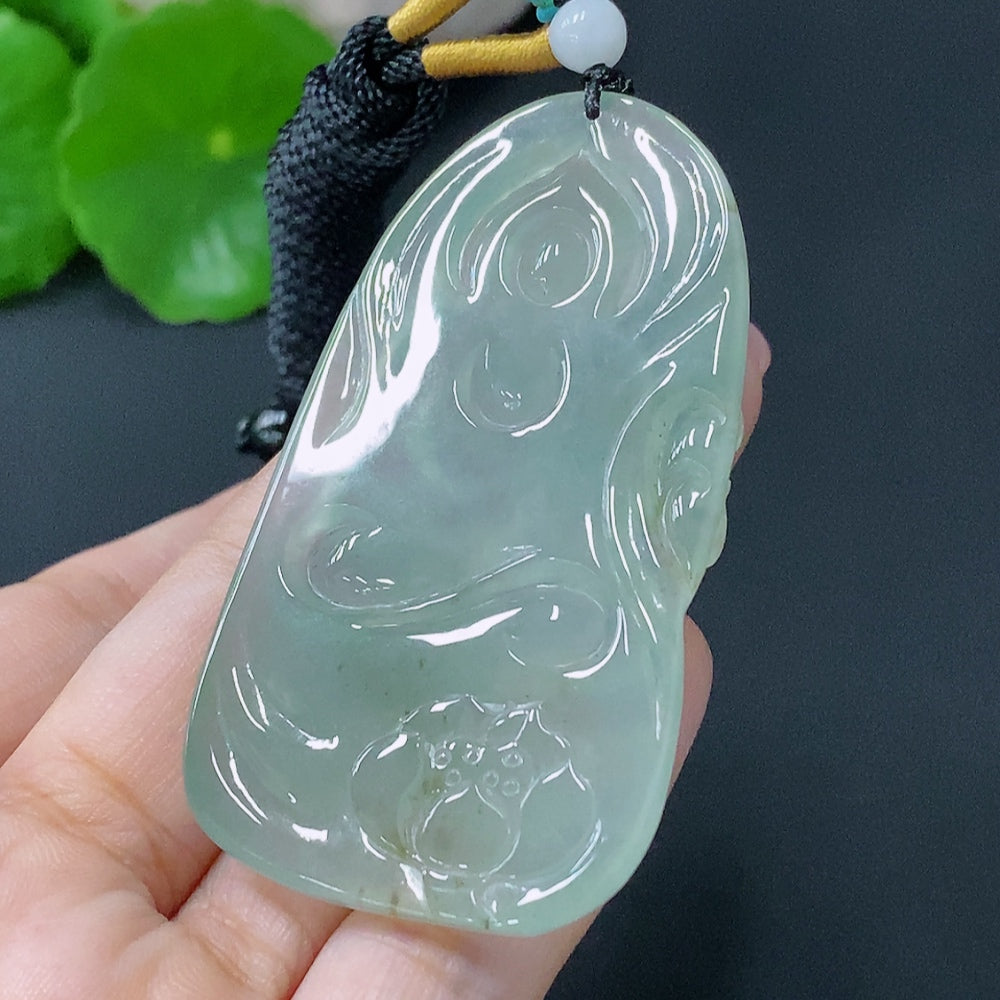 Jadeite Pendant Buddha Plaque Total Weight Approx. 26.54g