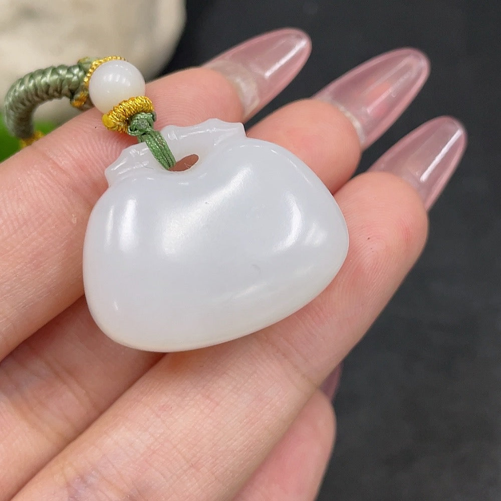 Hetian Jade Pendant Antique Plaque Total Weight (with rope) 16.2g