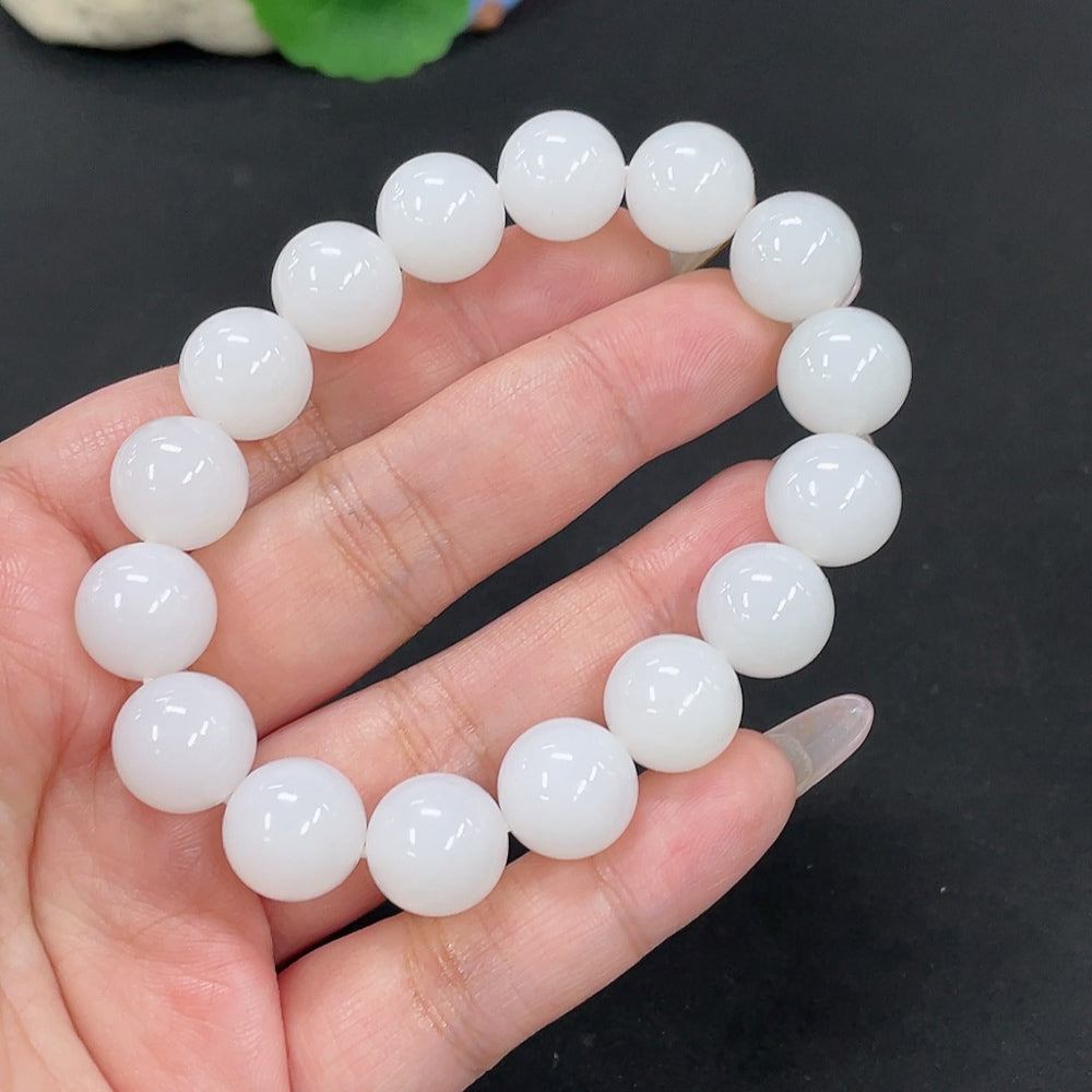 Hetian Jade Bracelet, Approx. 12.5mm, Total Weight Approx. 50.7g