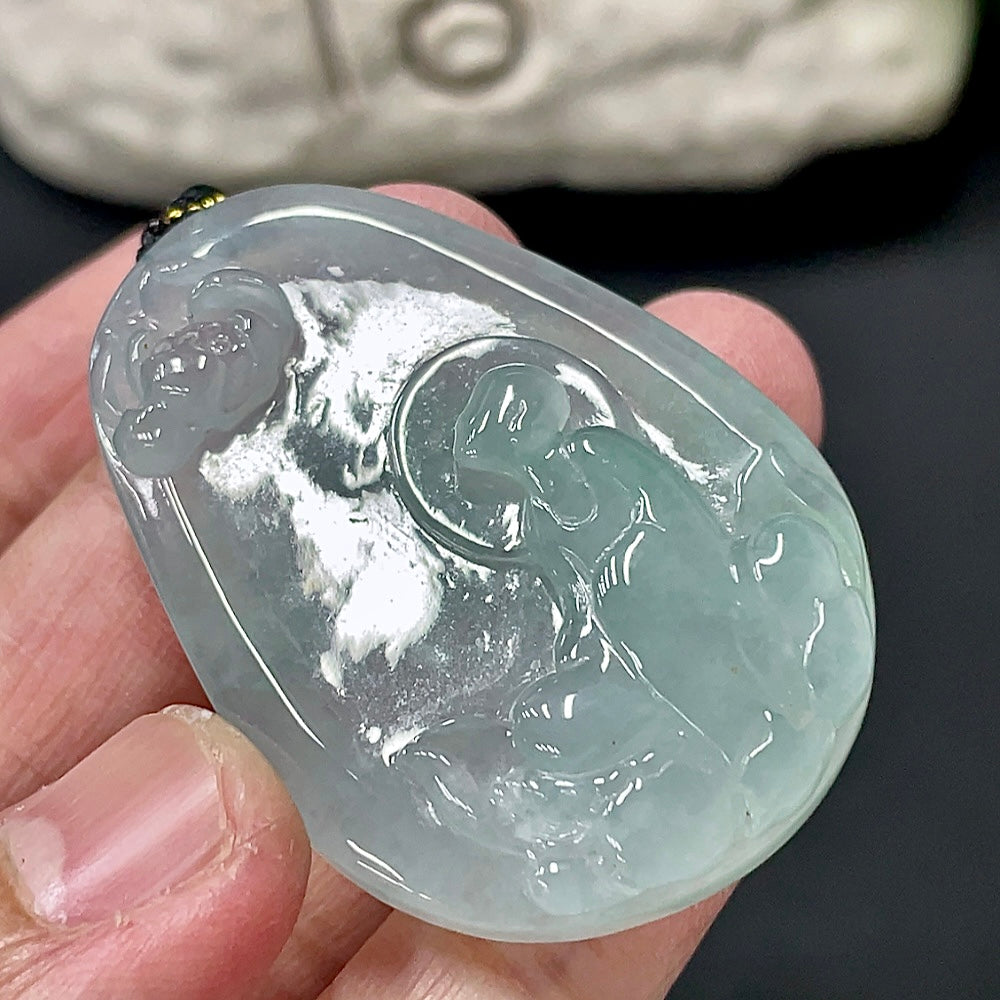 Jadeite Enlightenment Pendant Total weight about 23.73g