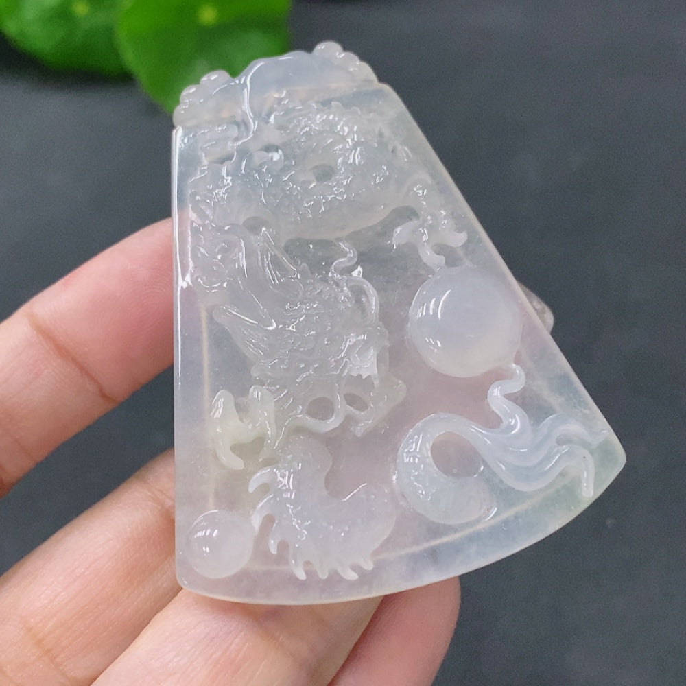 JadeitePendant Dragon Plaque Total Weight 23.882g