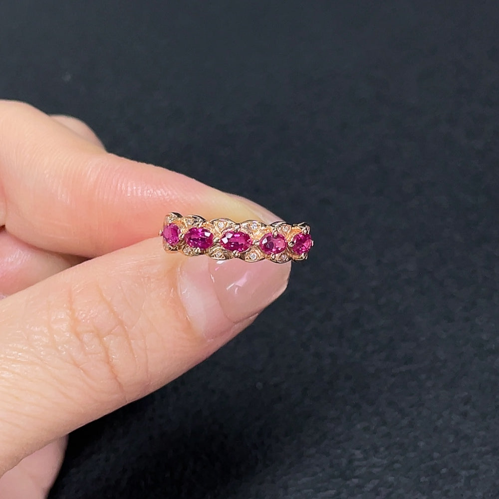 18K gold sapphire inlaid ring with diamond accents, size 13, weighs approx. 1.60g, featuring gemstone detailing from HKHQ.