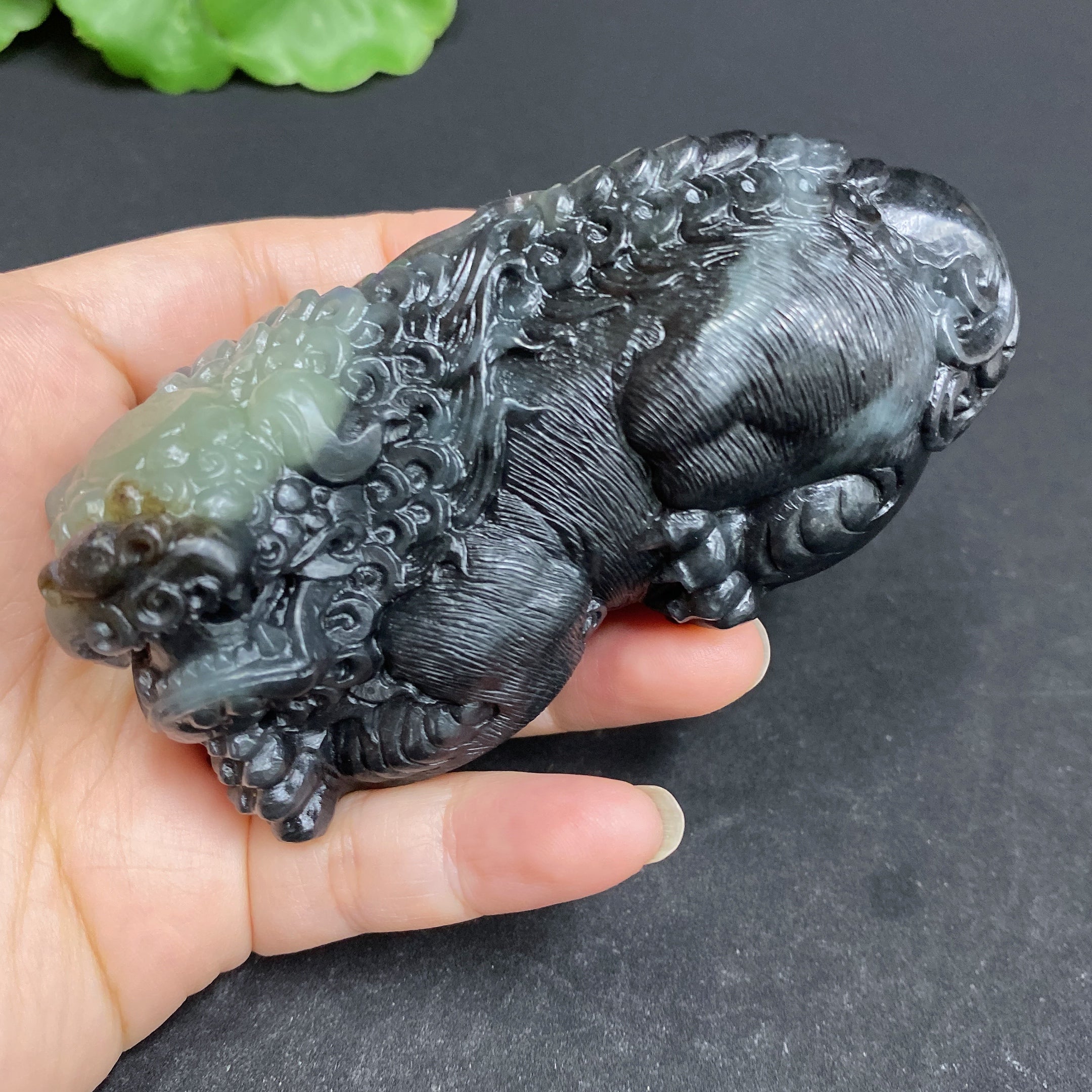 Hetian Jade Handheld Piece - Auspicious Beast - Total Weight: Approx. 240g