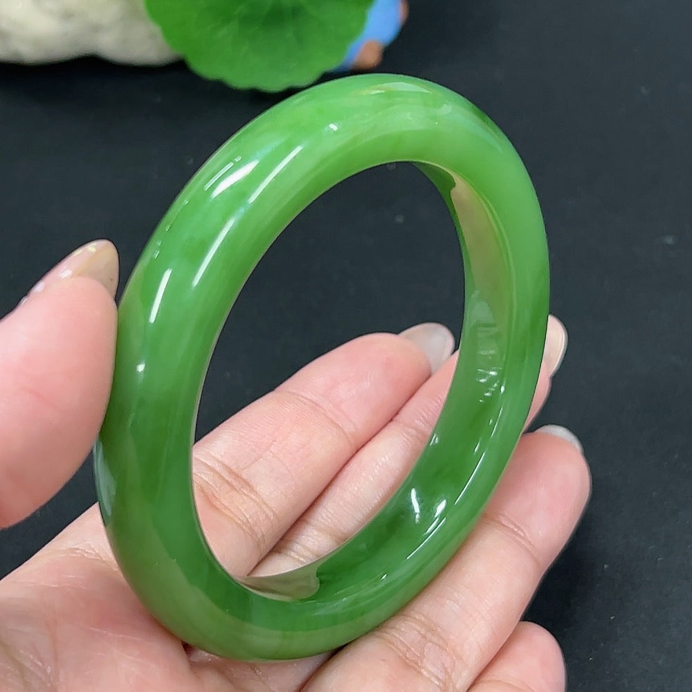 Hetian Jade Round Bracelet Size 57.1 Total Weight Approx. 58.9g