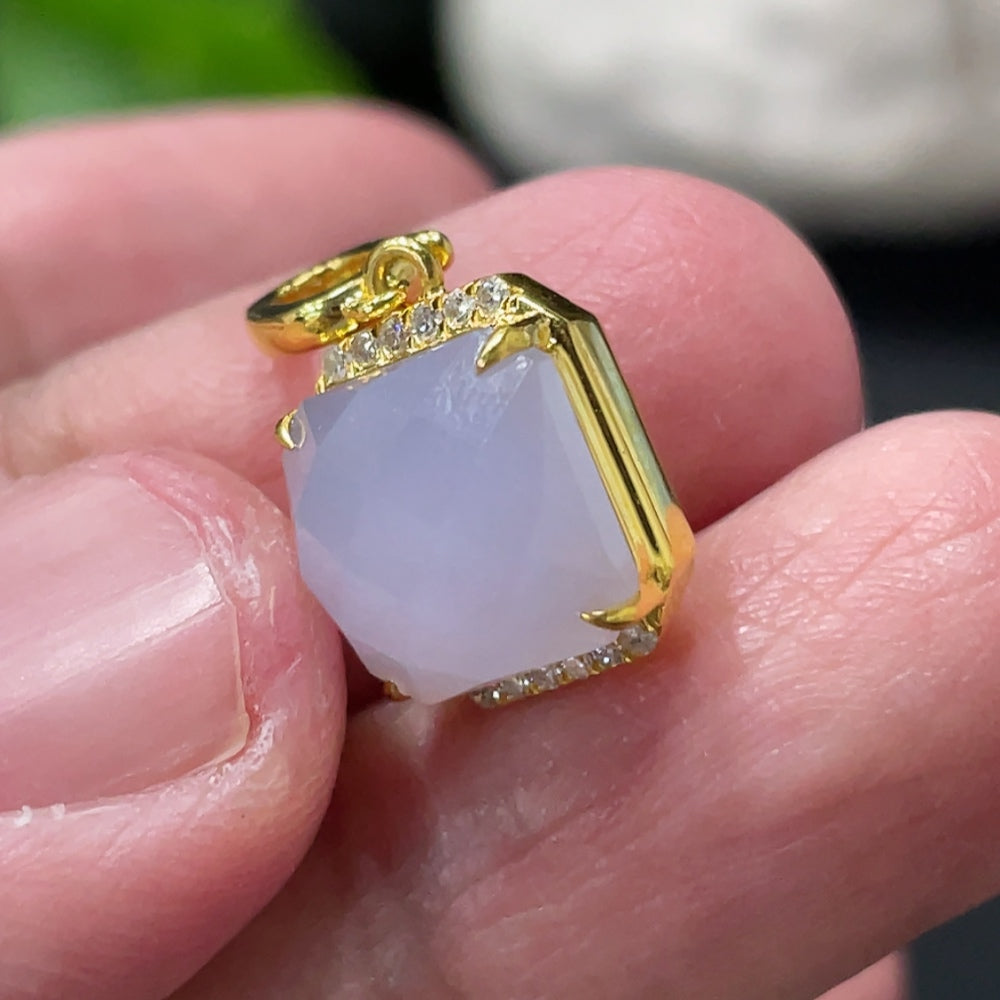 Jadeite Pendant with Mount, ., Accented with Diamonds | Huiliu Certified