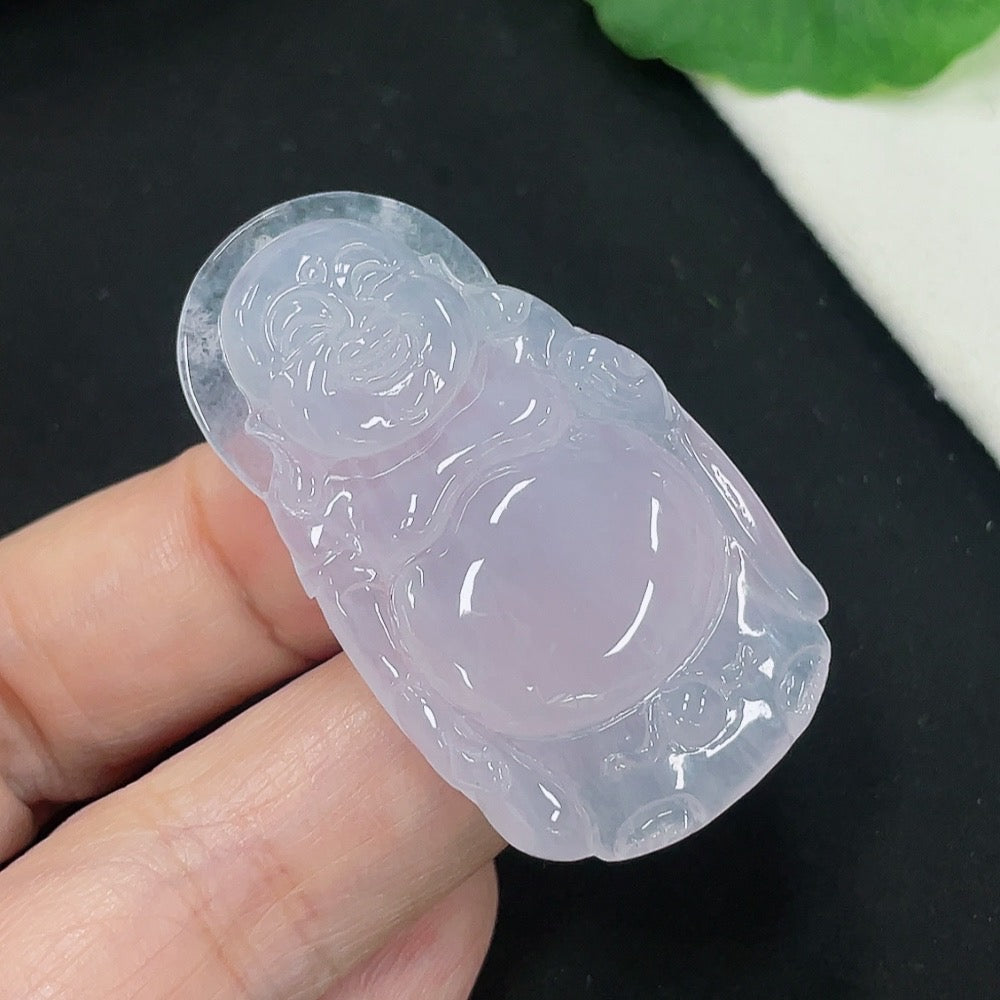 Jadeite Standing Buddha Pendant, Total Weight Approximately 13.5g