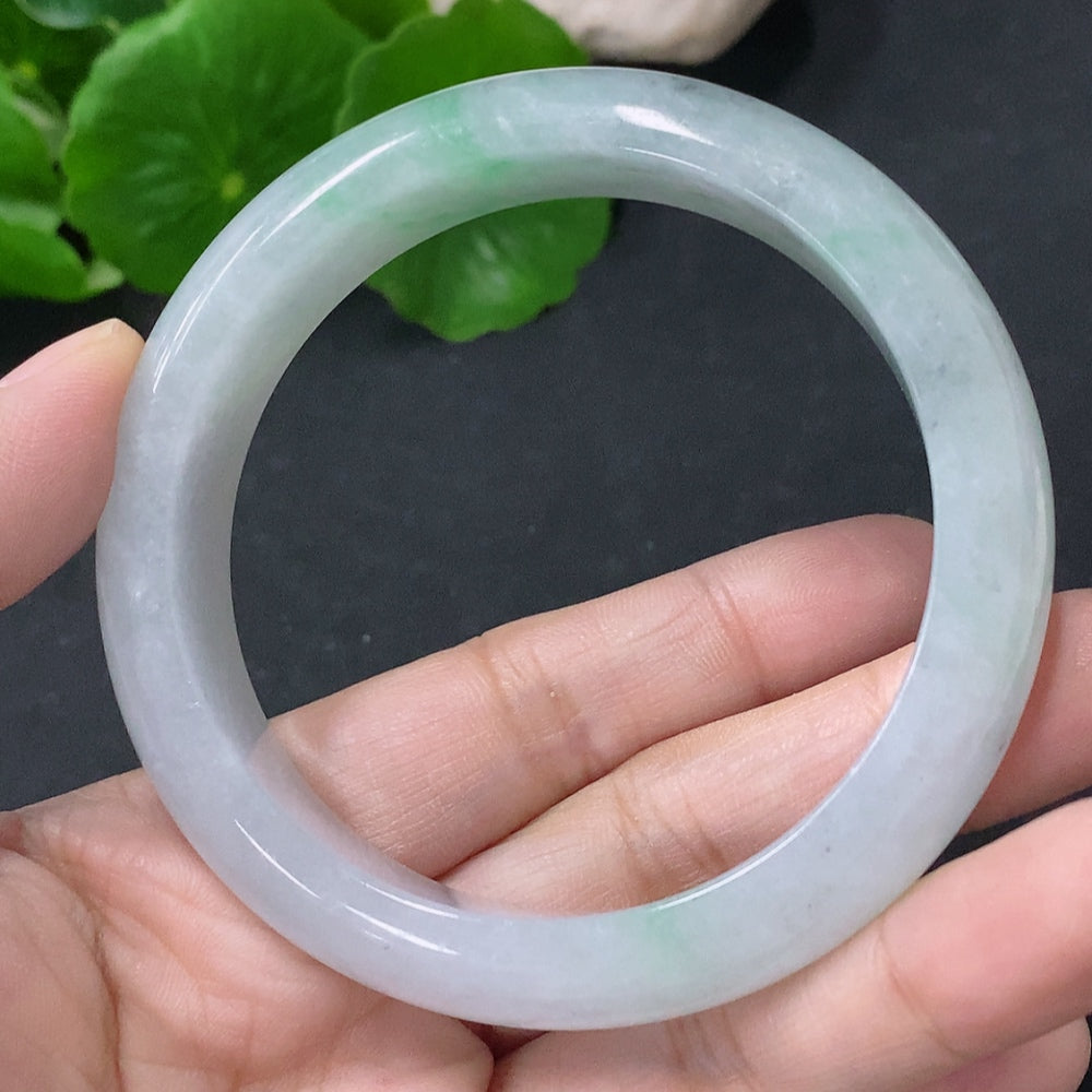 Jadeite Round Bangle Size 55mm Total Weight Approx. 57g