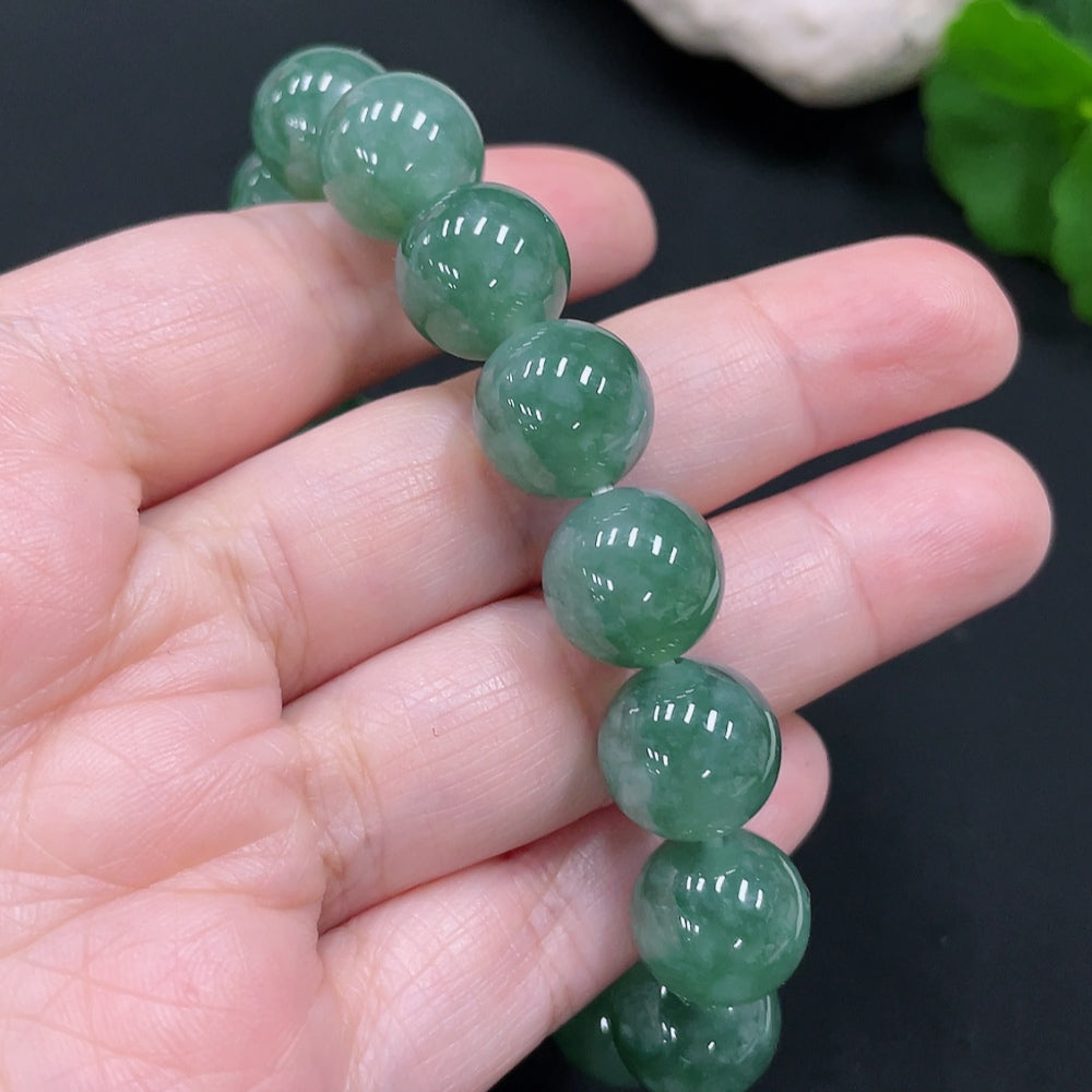 Jadeite Bracelet Approx.12.5mm Total Weight Approx.52.03g