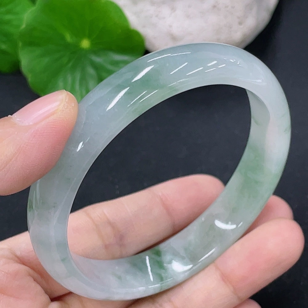 Jadeite Concubine Bangle Size 56.5/51.2mm Total Weight Approx. 37.5g