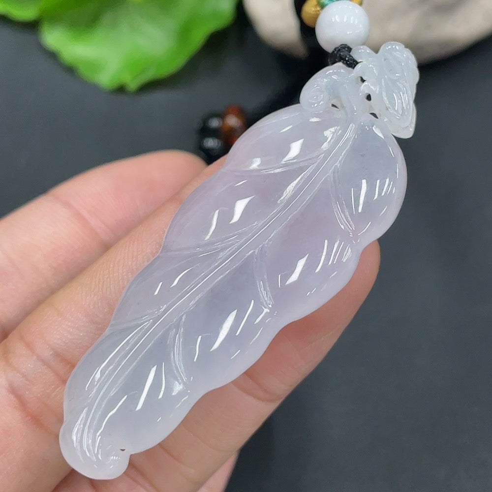 Jadeite Leaf Pendant Total Weight 16.072g