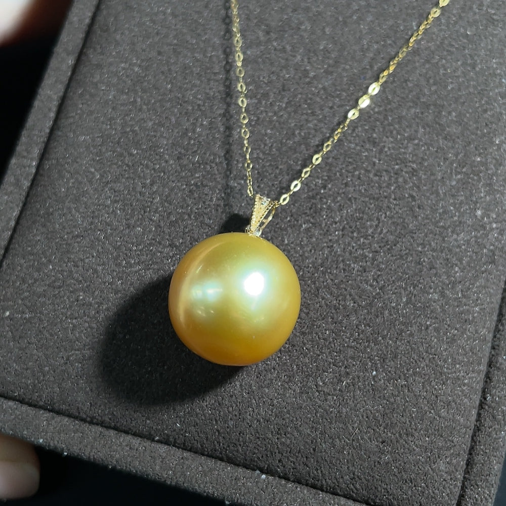 Seawater Pearl Necklace 18k Gold Color Origin Undetermined Total Weight Approx. 5.2g Size About 14.8mm