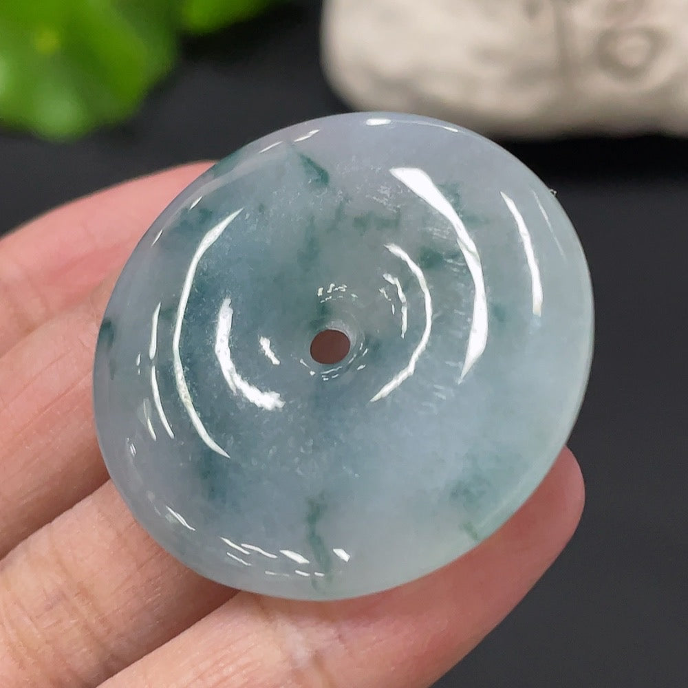 Jadeite Pendant Peace Buckle Approx 15.89g