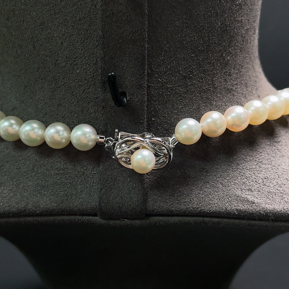 Seawater Pearl Necklace Non-Gold Total Weight Approx. 39.5g Size About 7.5mm