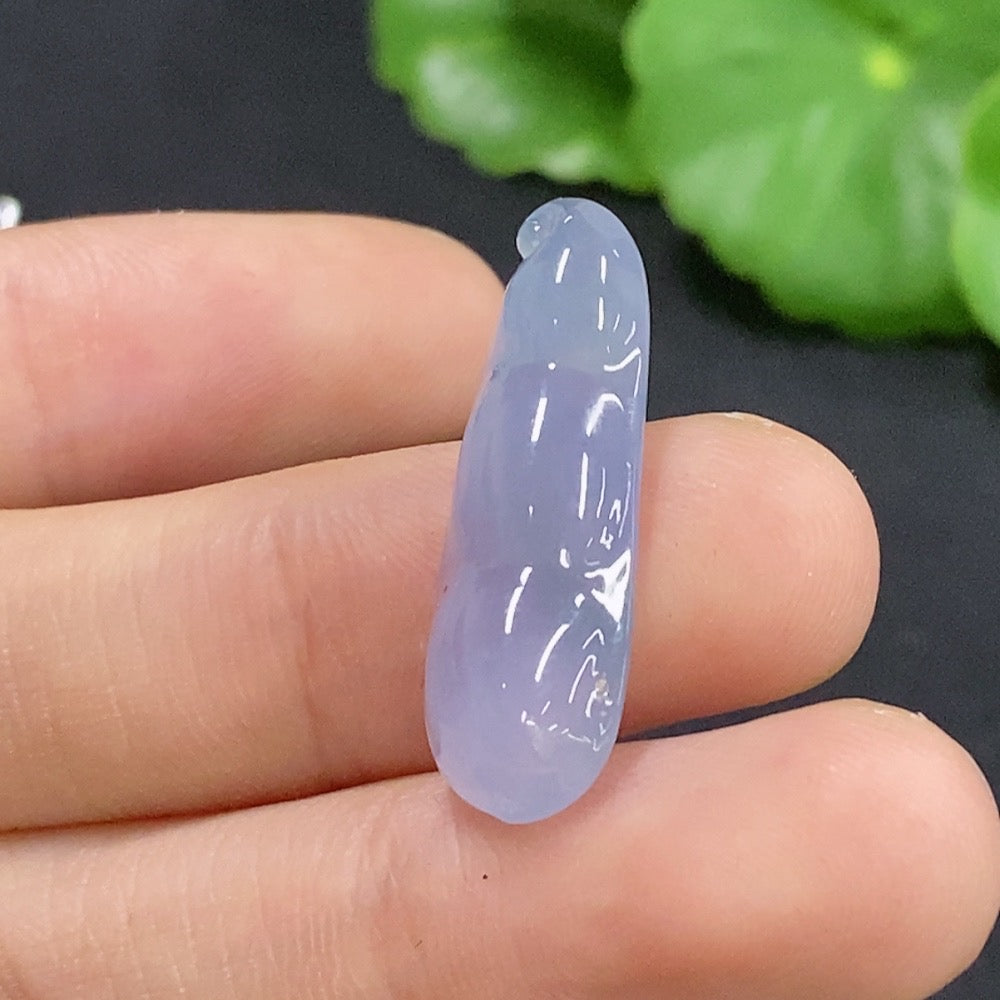 Jadeite Lucky Bean Inlay Piece