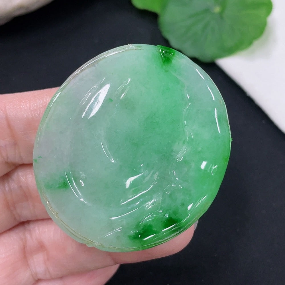 Jadeite Guanyin Pendant Total Weight Approx. 27.7g