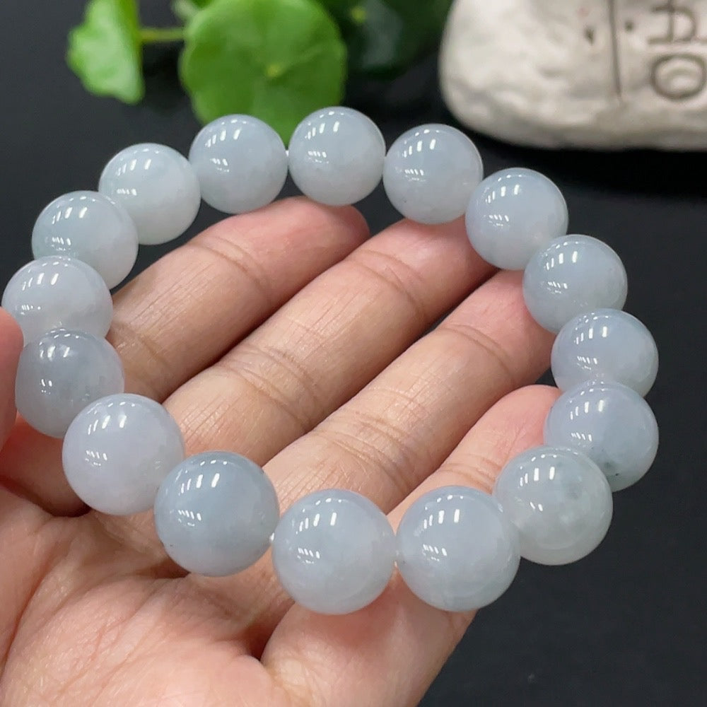 Jadeite Bracelet Size 12.9mm Approx. Total Weight 58.2g Approx.