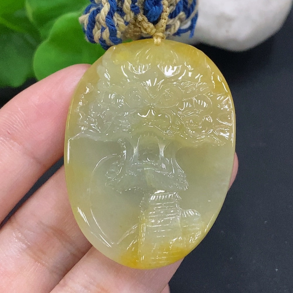 Jadeite Soaring Dragon Pendant