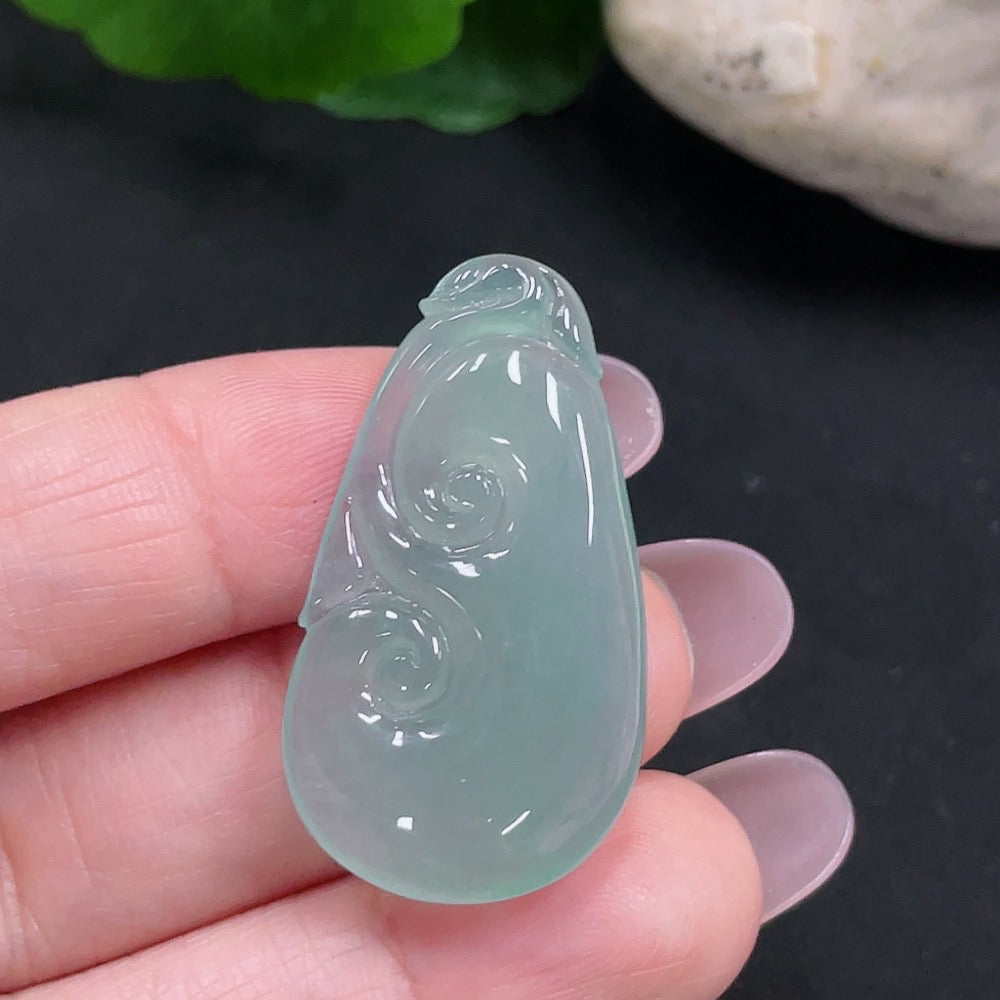 Jadeite Ruyi Pendant Total Weight Approx. 5.98g