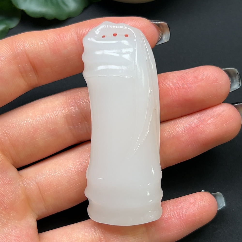 Hetian Jade Bamboo Pendant, Total Weight Approx. 36.59g