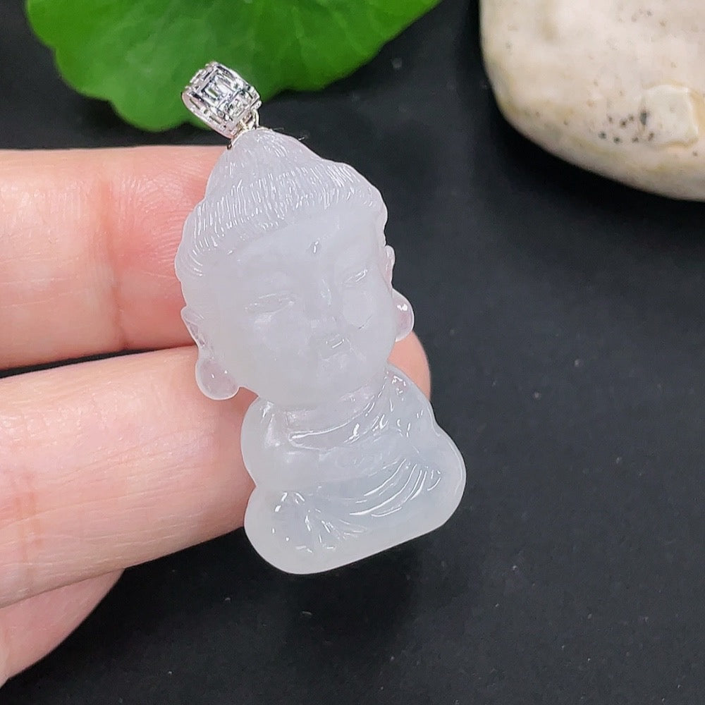 Huiliu Jadeite Guanyin pendant featuring intricate carved design, made from high-quality jade, certified by Huiliu HQ.